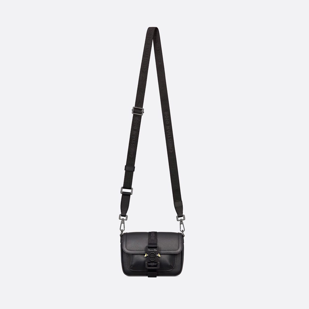 Mini Dior Hit The Road Bag Black Grained Calfskin 2HTCA458YMJ H00N - Photo-3