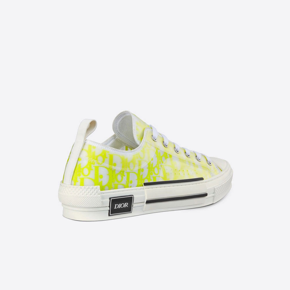 B23 Low Top Sneaker White and Yellow Dior Oblique Canvas 3SN249YNT H160 - Photo-2