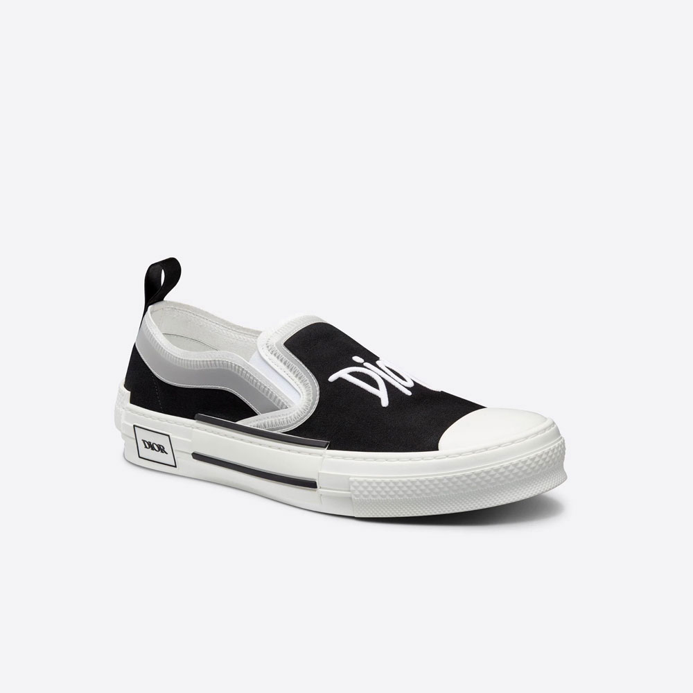 Dior B23 Slip-On Sneaker Black DIOR AND SHAWN Canvas 3SN262ZBM H960
