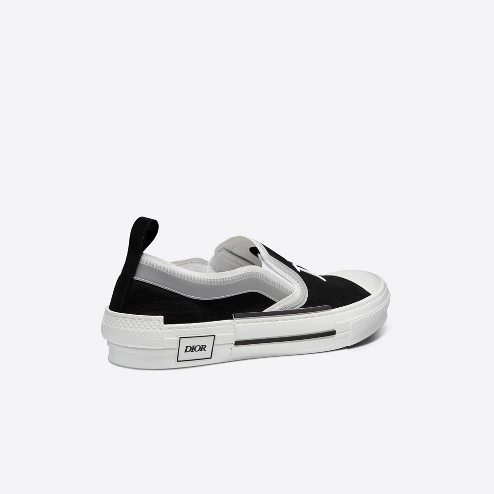 Dior B23 Slip-On Sneaker Black DIOR AND SHAWN Canvas 3SN262ZBM H960 - Photo-2