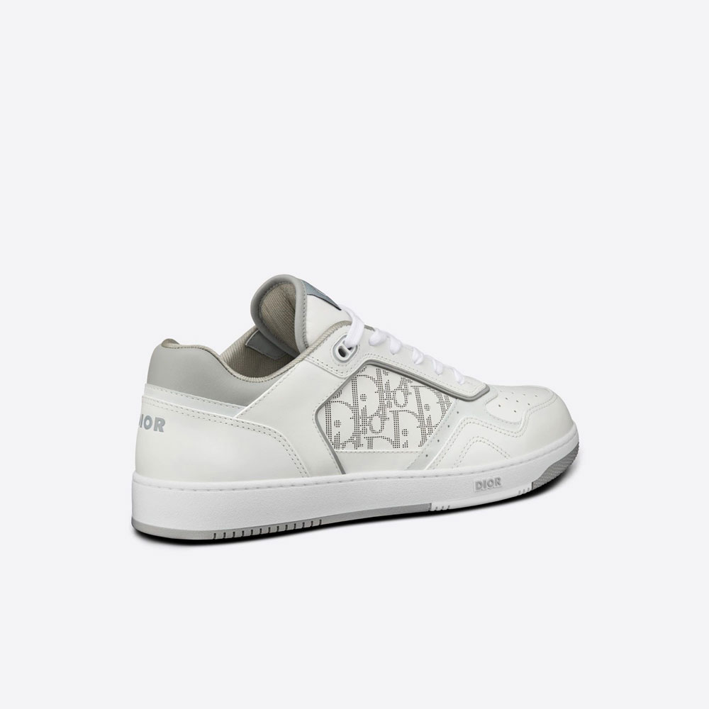Dior B27 Low Top Sneaker White and Gray Smooth Calfskin 3SN272ZIJ H068 - Photo-2