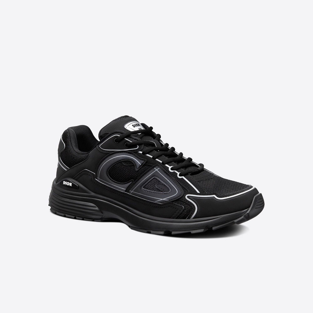 Dior B30 Sneaker Black Mesh and Technical Fabric 3SN279ZRF H900 - Photo-2