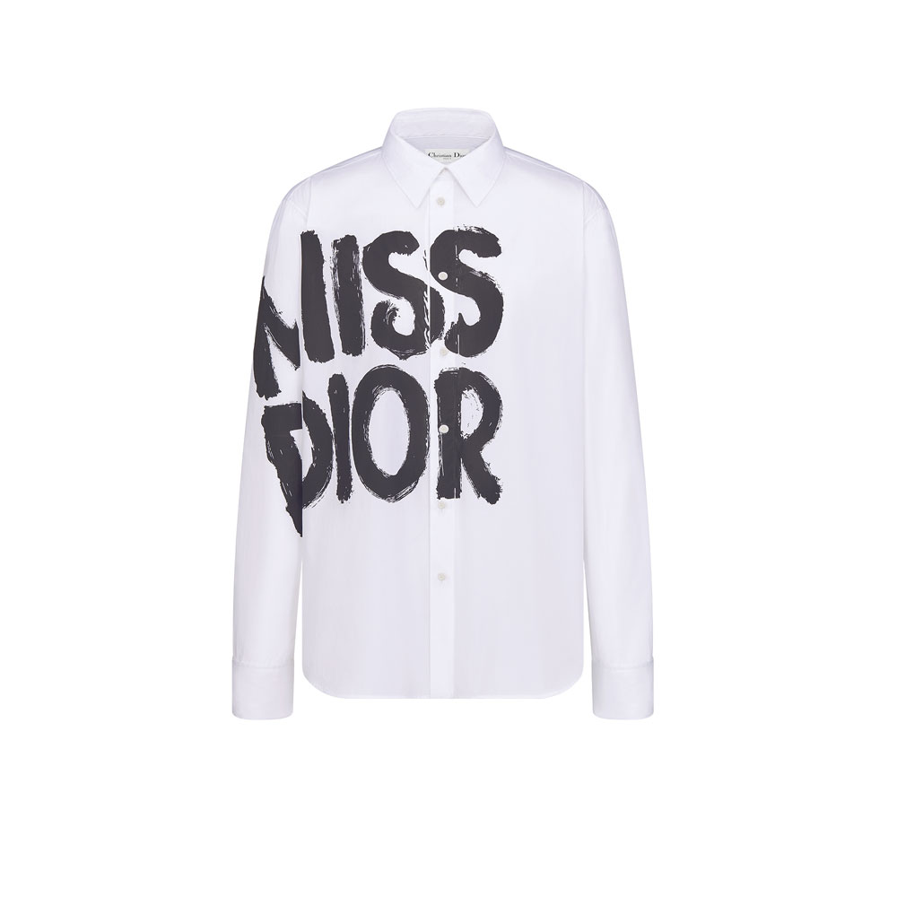 Dior Blouse White Cotton and Silk Poplin 451B28A3433 X0901