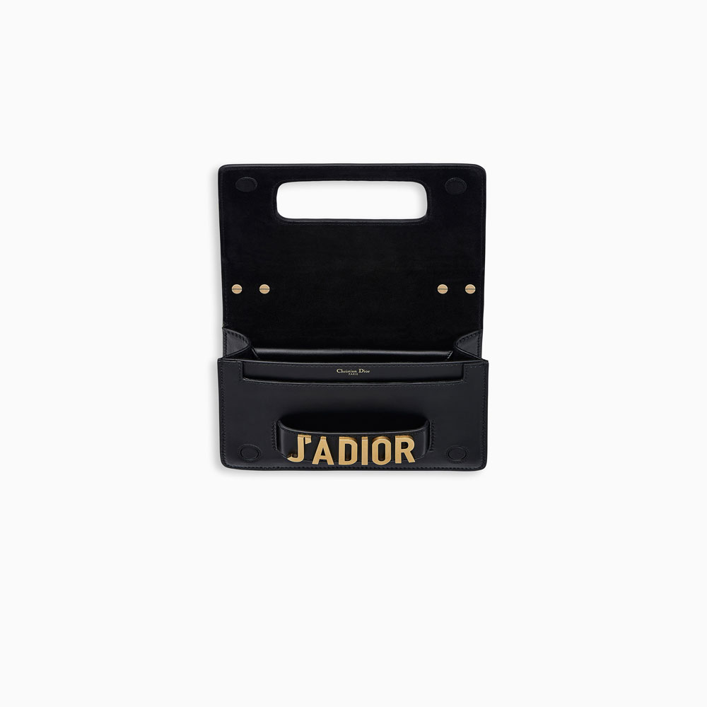 JaDior flap bag with chain in black calfskin 96780CVWU M900 - Photo-3