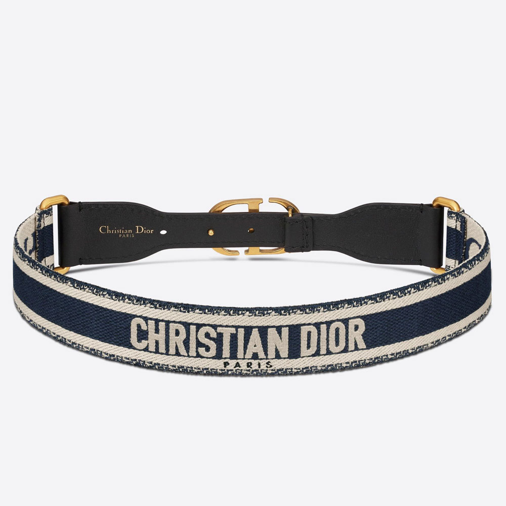 Christian Dior 35MM Belt Embroidered Canvas B0004CBTE M928 - Photo-2