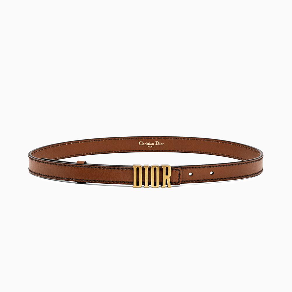 Dior D-Fence belt in brown calfskin B0384CVWU M35M - Photo-2
