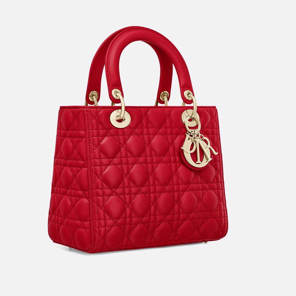 Lady Dior lambskin bag CAL44550 M383 - Photo-2