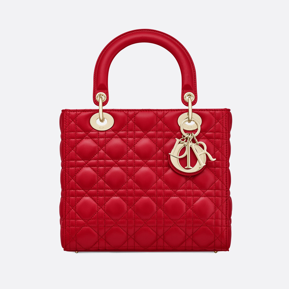 Lady Dior lambskin bag CAL44550 M383 - Photo-4