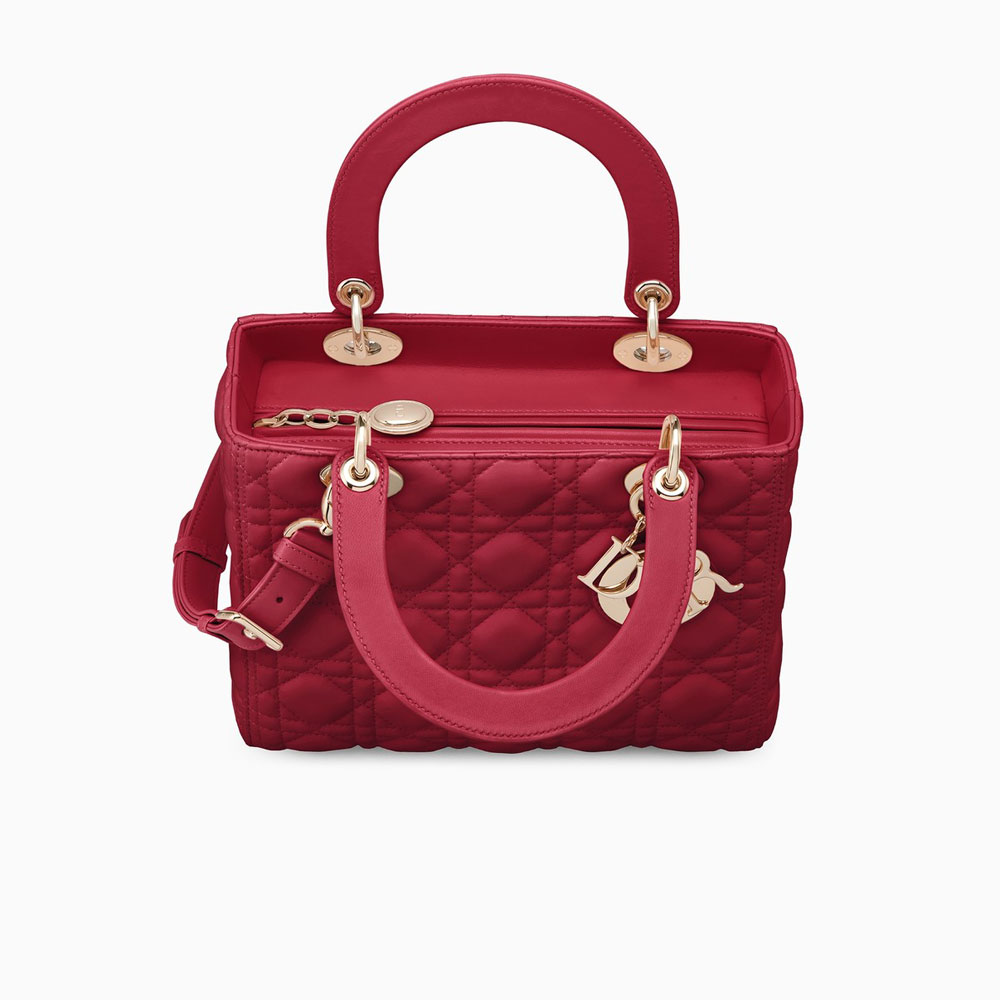 Lady Dior bag in red lambskin CAL44550 M41R U - Photo-3