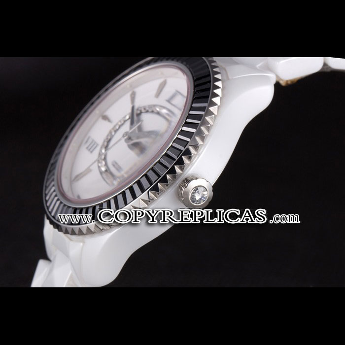 Christian Dior VIII Baguette Cut White Diamonds with Diamond Encrusted Dial DIOR6163 - Photo-3