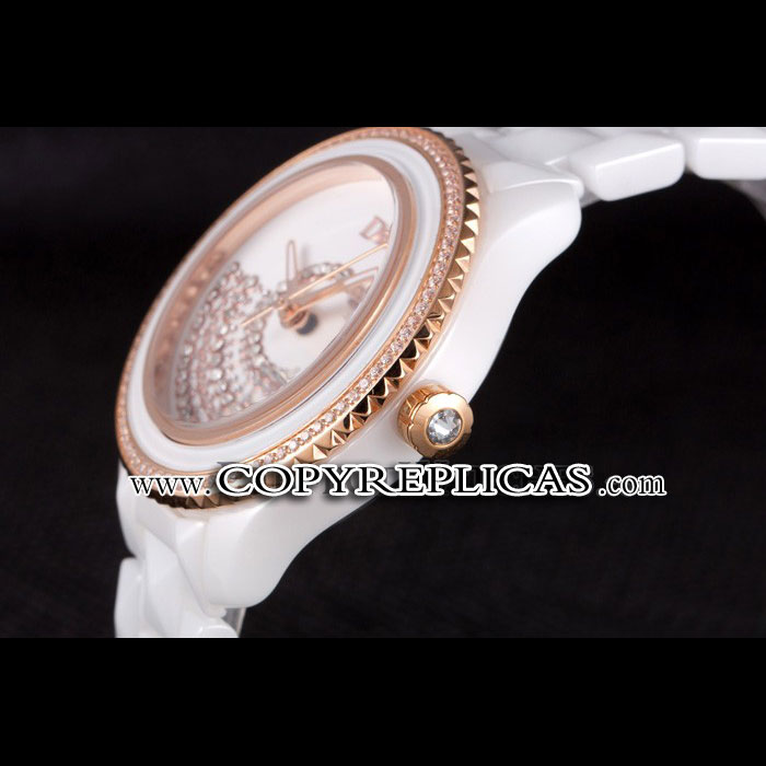 Dior VIII Grand Bal Rose Gold Bezel White Bracelet DIOR6164 - Photo-3