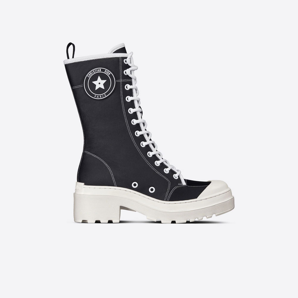 Dior D-Rise Boot Black Technical Fabric and Calfskin KCI768TFC S17X