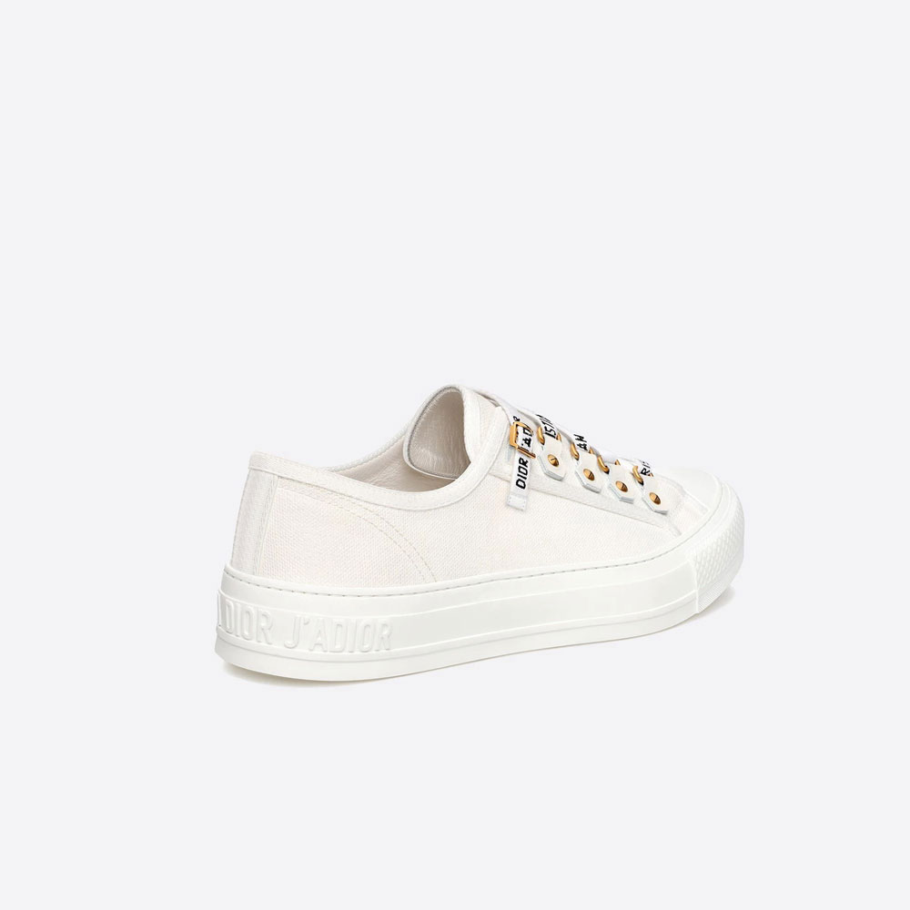 Walk n Dior Low-Top Sneaker White Calfskin and Canvas KCK177CVA S06W - Photo-2