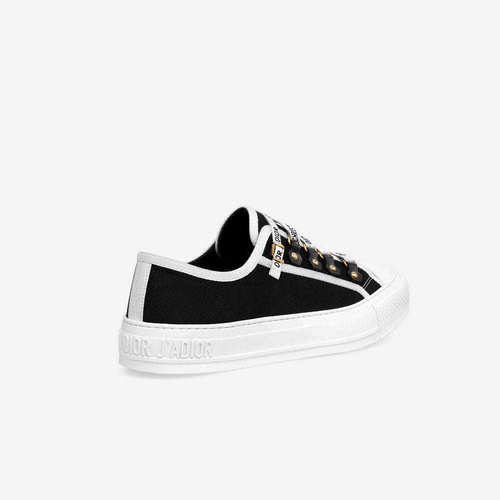 Walk n Dior Low-Top Sneaker Black Calfskin and Canvas KCK177CVA S12X - Photo-2