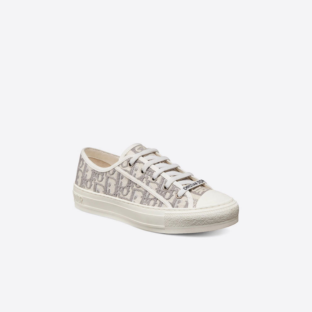 WalknDior Sneaker Gray Dior Oblique Embroidered Cotton KCK211OBE S33G