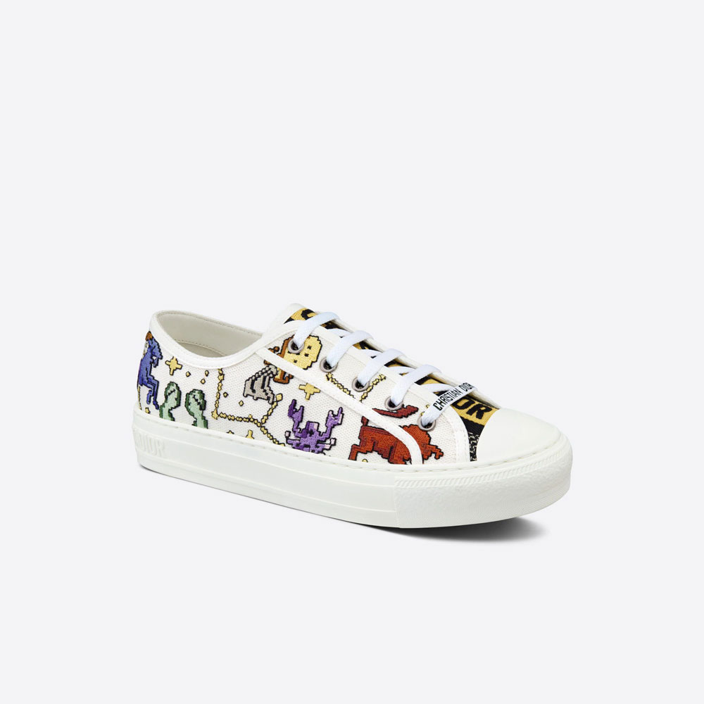 Walk n Dior Sneaker Embroidered with Pixel Zodiac Motif KCK211ZPE S43L - Photo-2