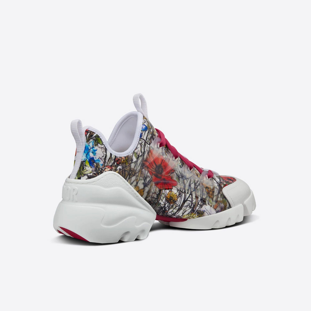 Dior D Connect Sneaker Technical Fabric with Mille Fleurs Print KCK294MPN S89Z - Photo-2