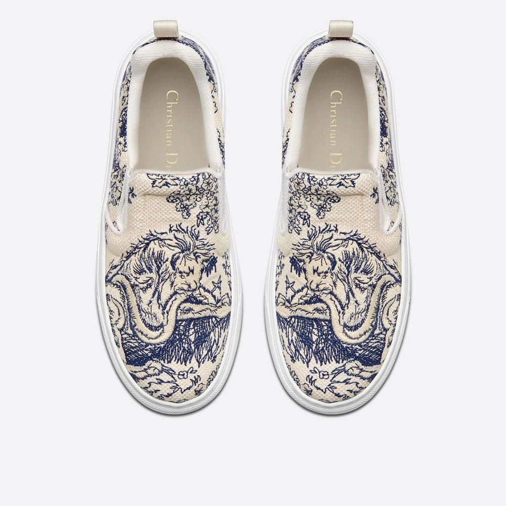 Dior Solar Slip On Sneaker Embroidered Cotton KCK298TJE S72B - Photo-2