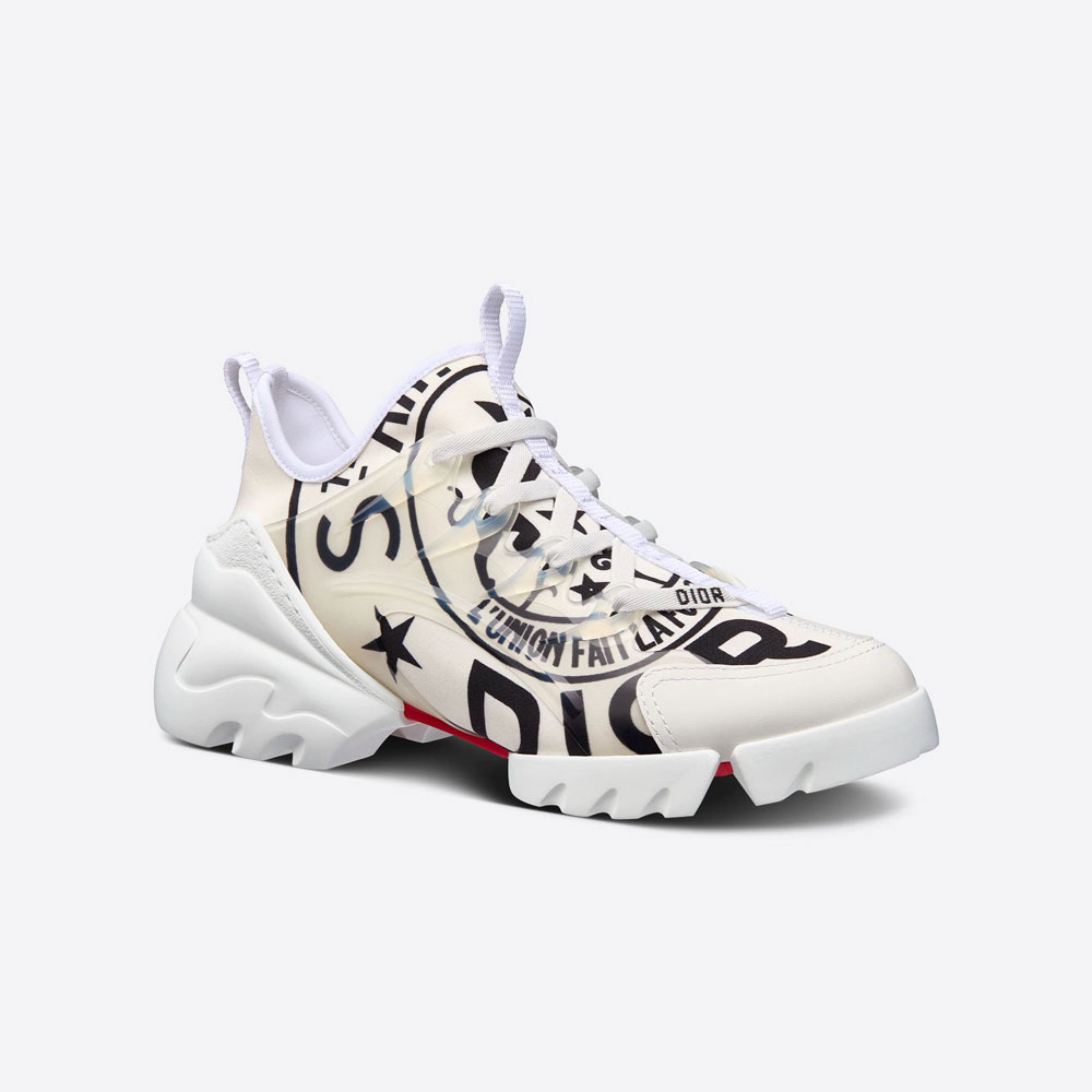 D-Connect Sneaker White Technical Fabric with Dior Union Print KCK307DMN S03W - Photo-2