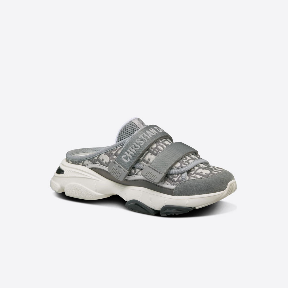 D-Wander Sneaker Gray Dior Oblique Technical Fabric KCK346OBY S33G - Photo-2