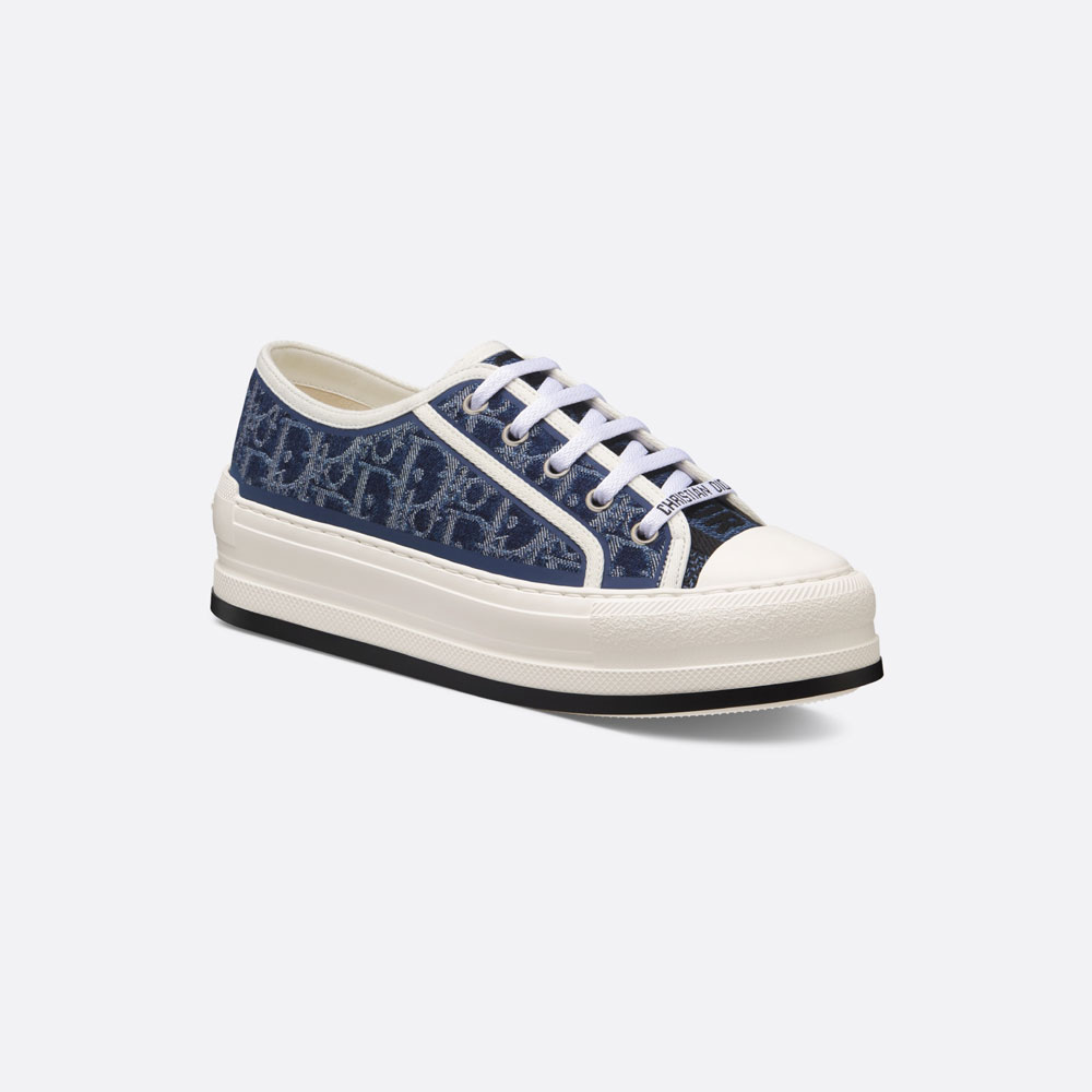 Walk-n Dior Platform Sneaker Cotton Denim Embroidered KCK386DJE S30B