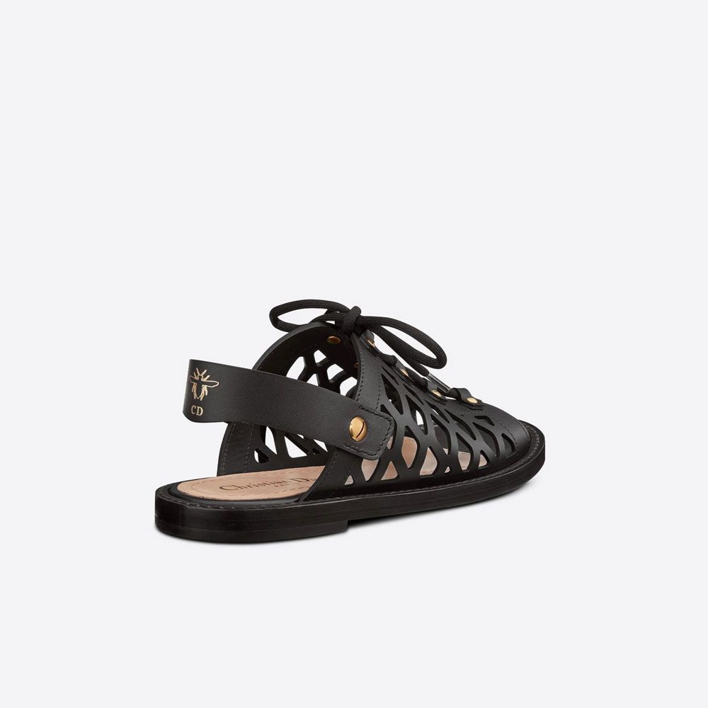 Dior D Trap Sandal Black Matte Calfskin KCQ510CFM S900 - Photo-2