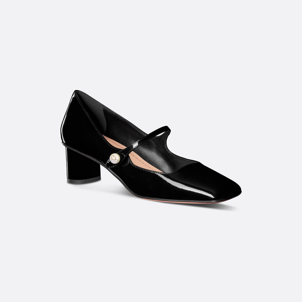 Jolie Dior Pump Black Patent Calfskin KDV138VNI S900