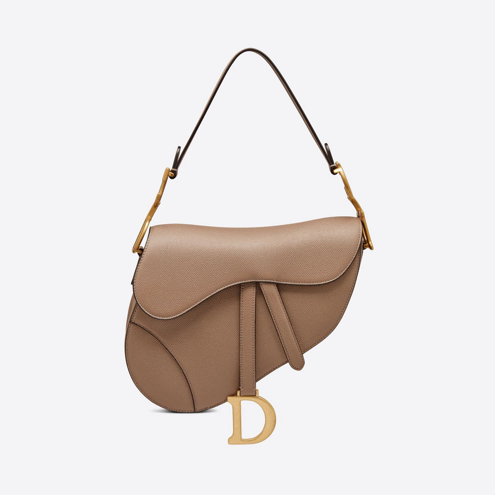 Dior Saddle Bag Warm Taupe Grained Calfskin M0446CBAA M45M