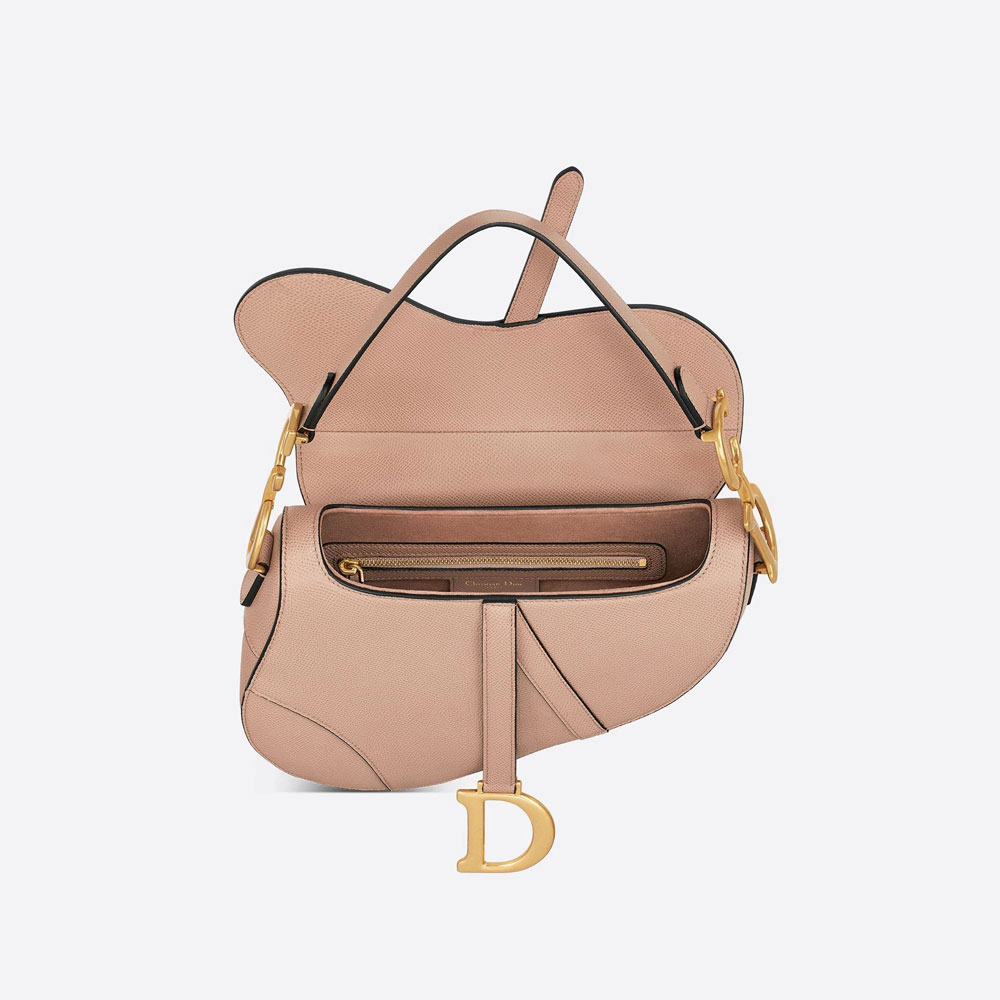 Dior Saddle Bag Blush Grained Calfskin M0446CBAA M50P - Photo-2