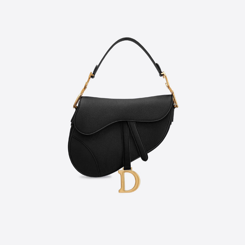Dior Saddle Bag Black Grained Calfskin M0446CBAA M900