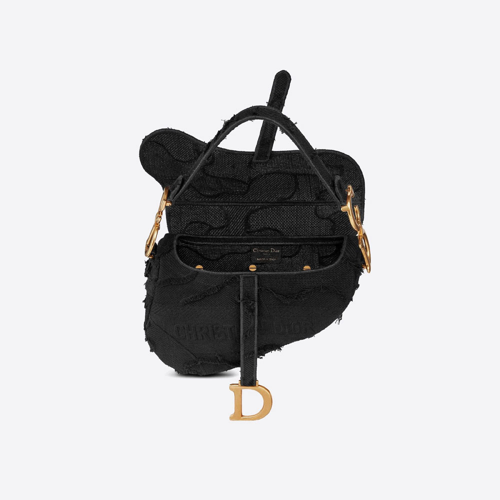 Dior Saddle Bag Black Camouflage Embroidery M0446CWAH M989 - Photo-2