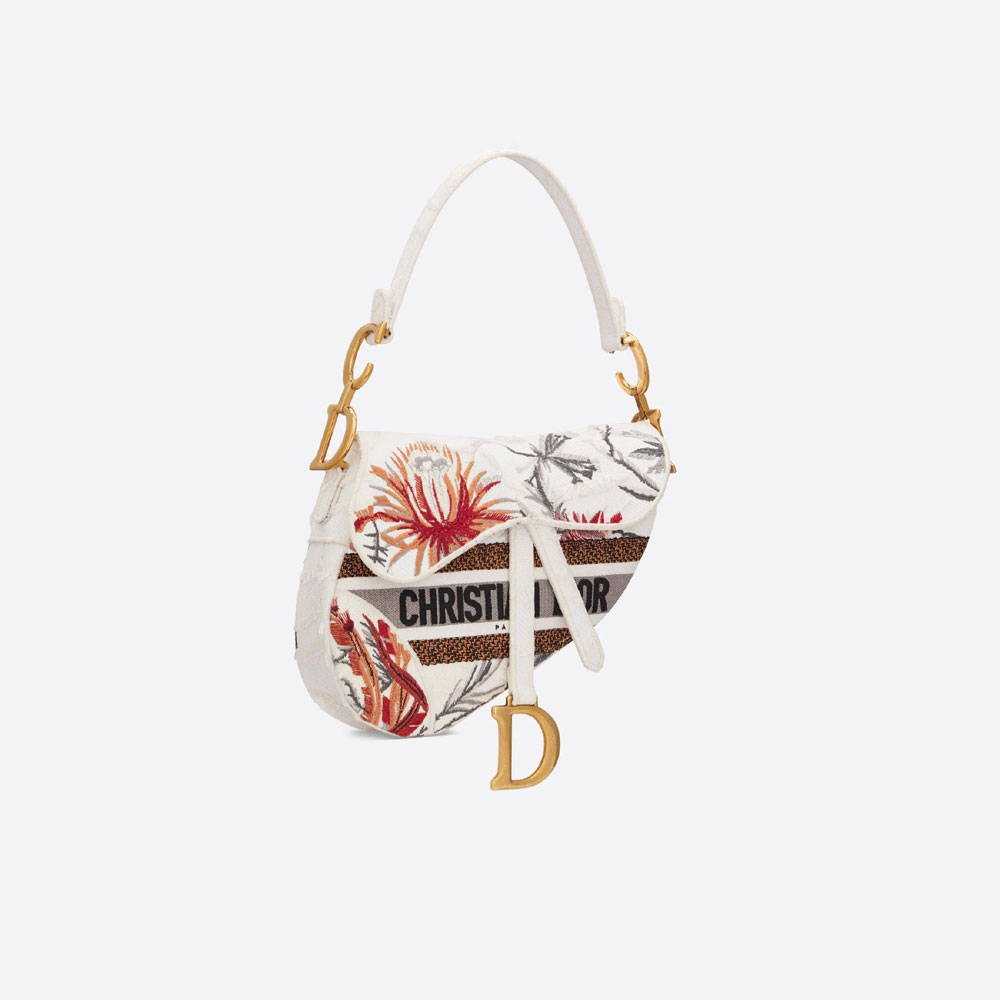 Dior Saddle Bag Camouflage Embroidery with Flowers M0446CWFC M941