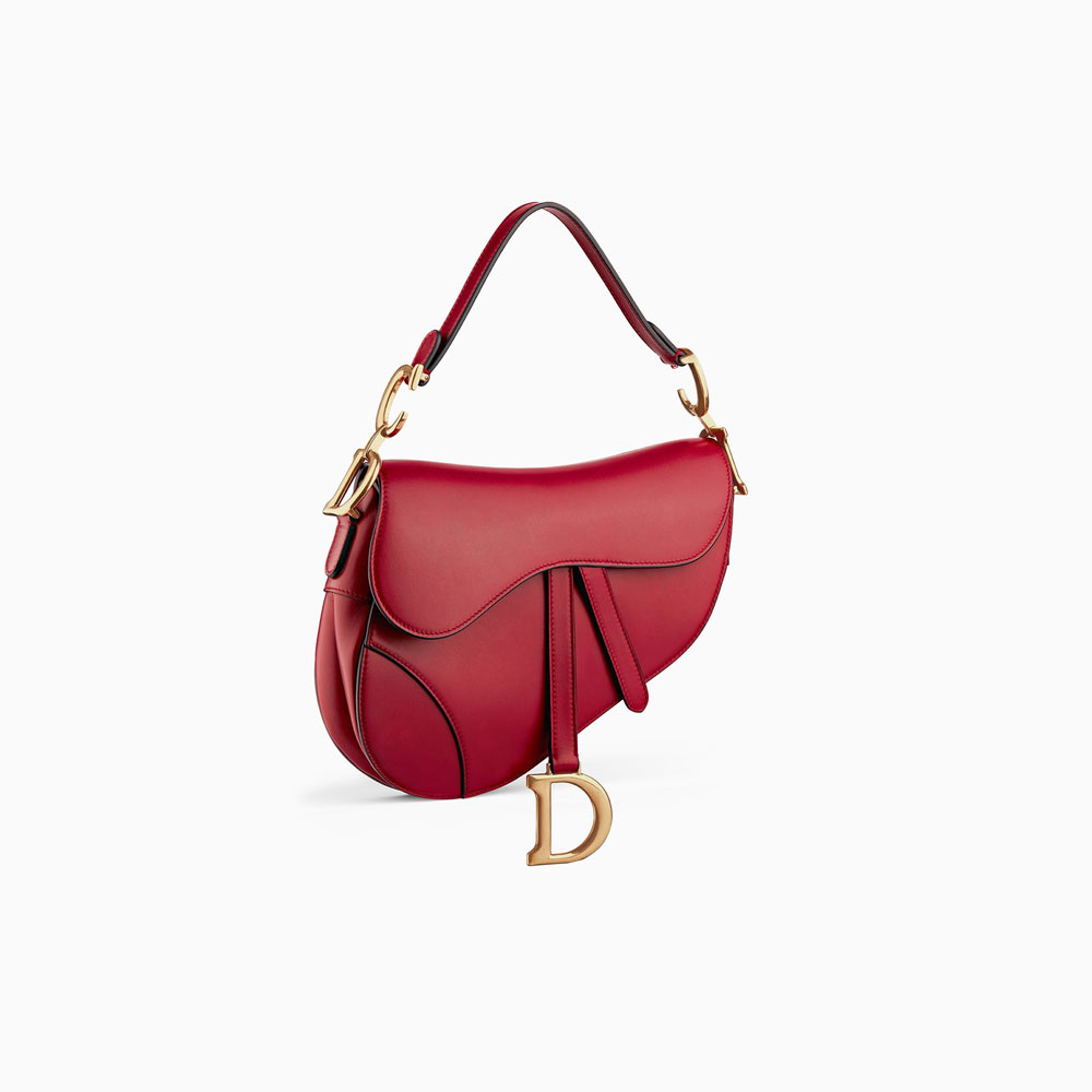 Dior Saddle bag in red calfskin M0446CWGH M41R - Photo-2