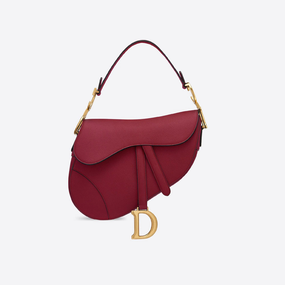 Dior Saddle Bag Cherry Red Grained Calfskin M0446CWVG M52R - Photo-3