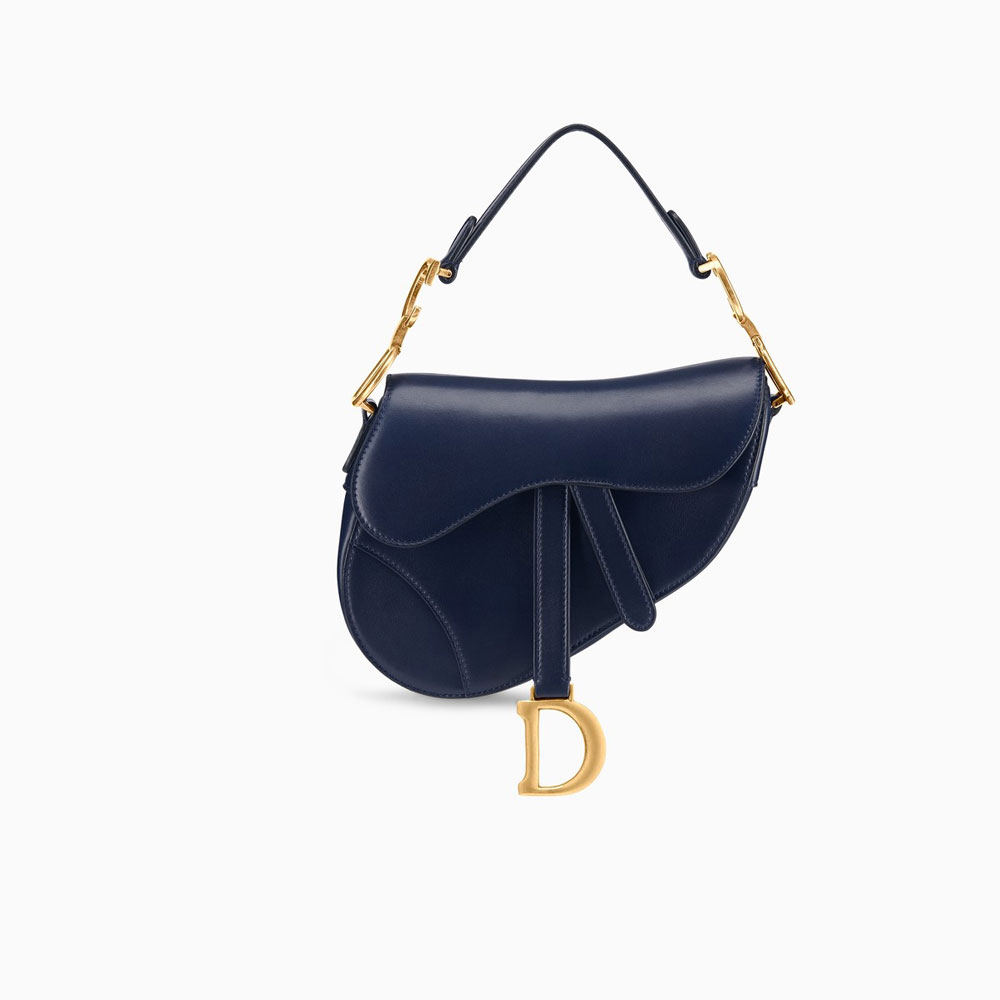 Dior Mini saddle bag in blue calfskin M0447CWGH M85B