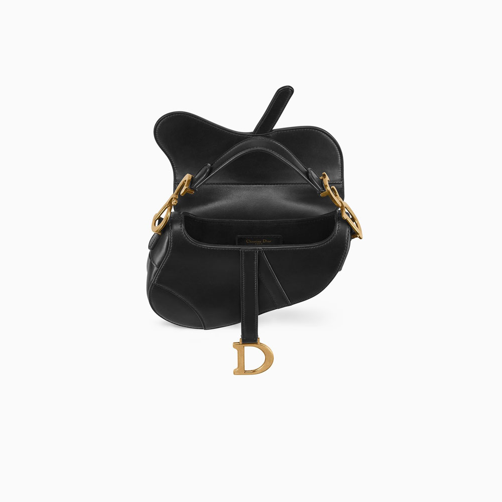 Dior Mini Saddle bag in black calfskin M0447CWGH M900 - Photo-3