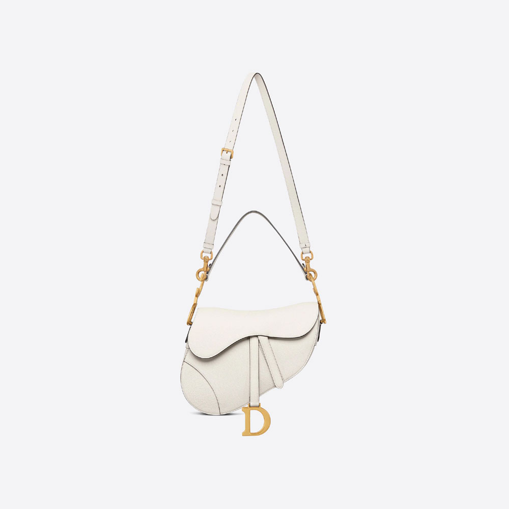 Dior Saddle Messenger Bag Latte Grained Calfskin M0455CBAA M030 - Photo-3