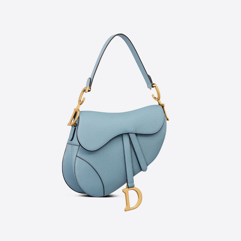 Dior Saddle Messenger Bag Horizon Blue Grained Calfskin M0455CBAA M09Z - Photo-2