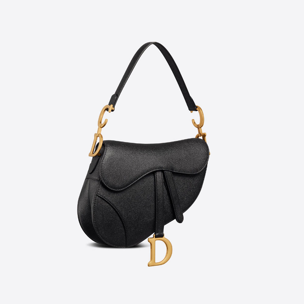 Dior Saddle Messenger Bag Black Grained Calfskin M0455CBAA M900 - Photo-2