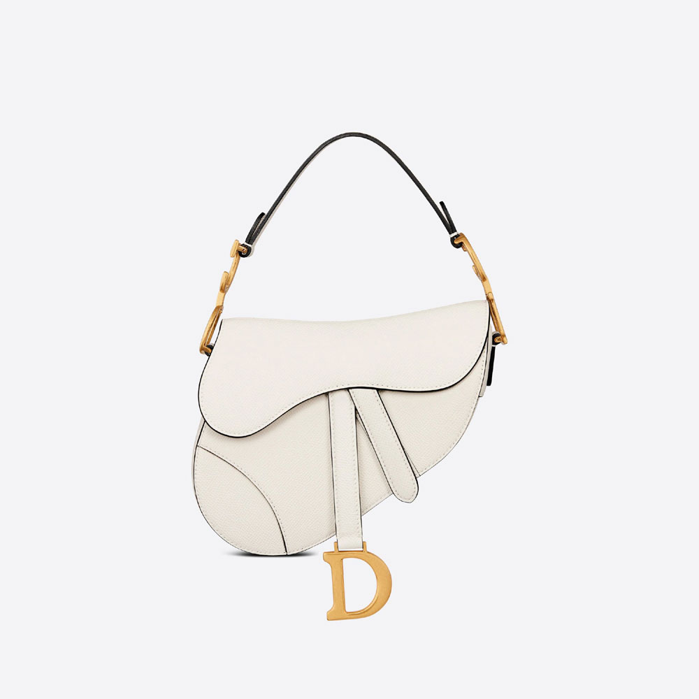 Dior Miniature Saddle Messenger Bag Latte Grained Calfskin M0456CBAA M030
