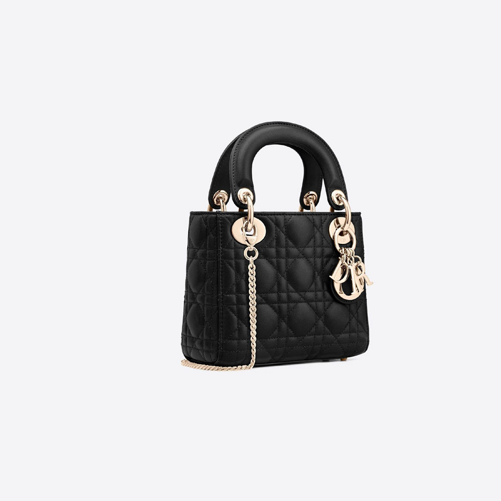 Mini Lady Dior Bag Black Cannage Lambskin M0505OCAL M900