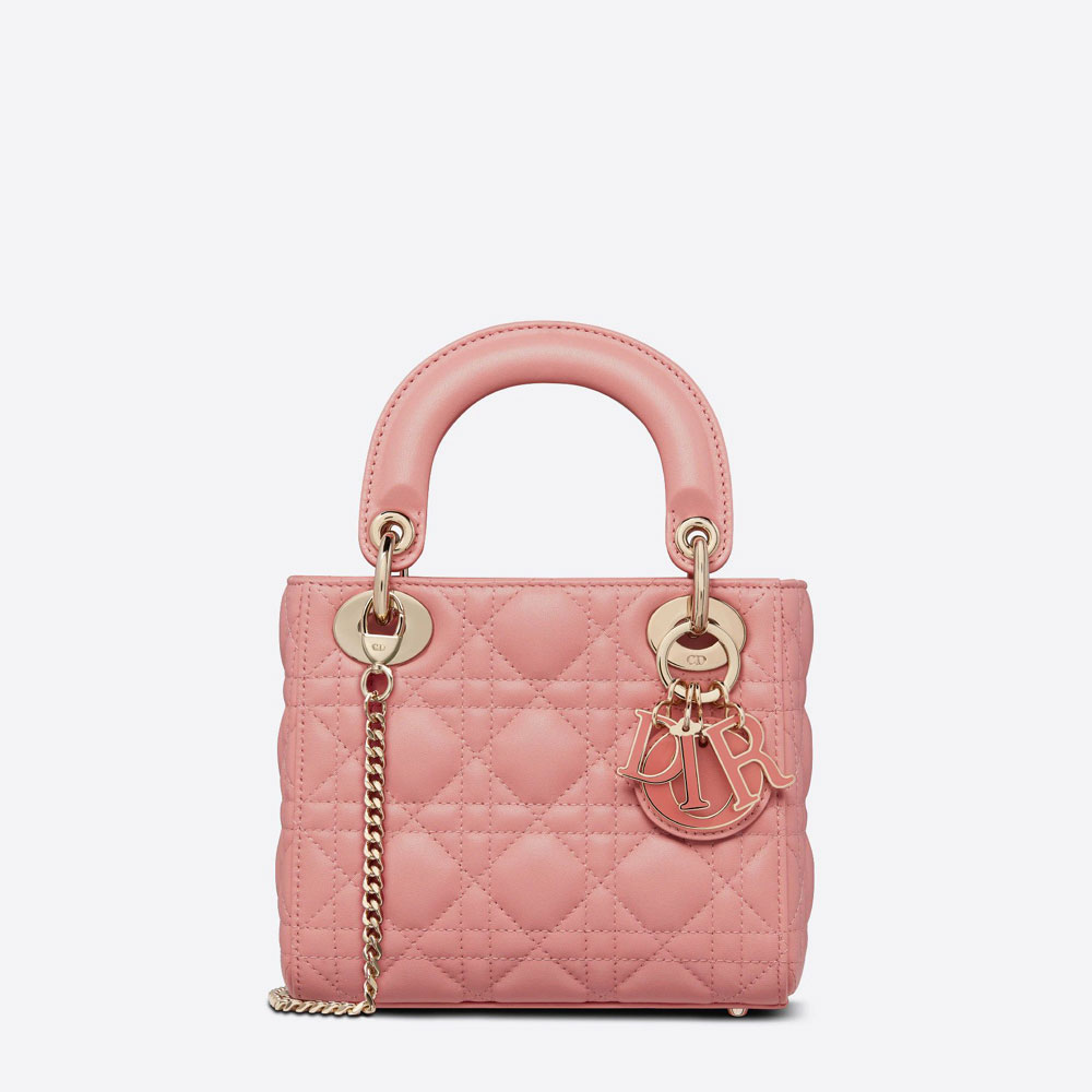 Mini Lady Dior Bag Peach Blossom Pink Cannage Lambskin M0505OCEA M69P