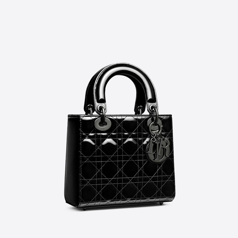 Small Lady Dior Bag Ultraglossy Patent Cannage Calf M0531NWDD M900 - Photo-2
