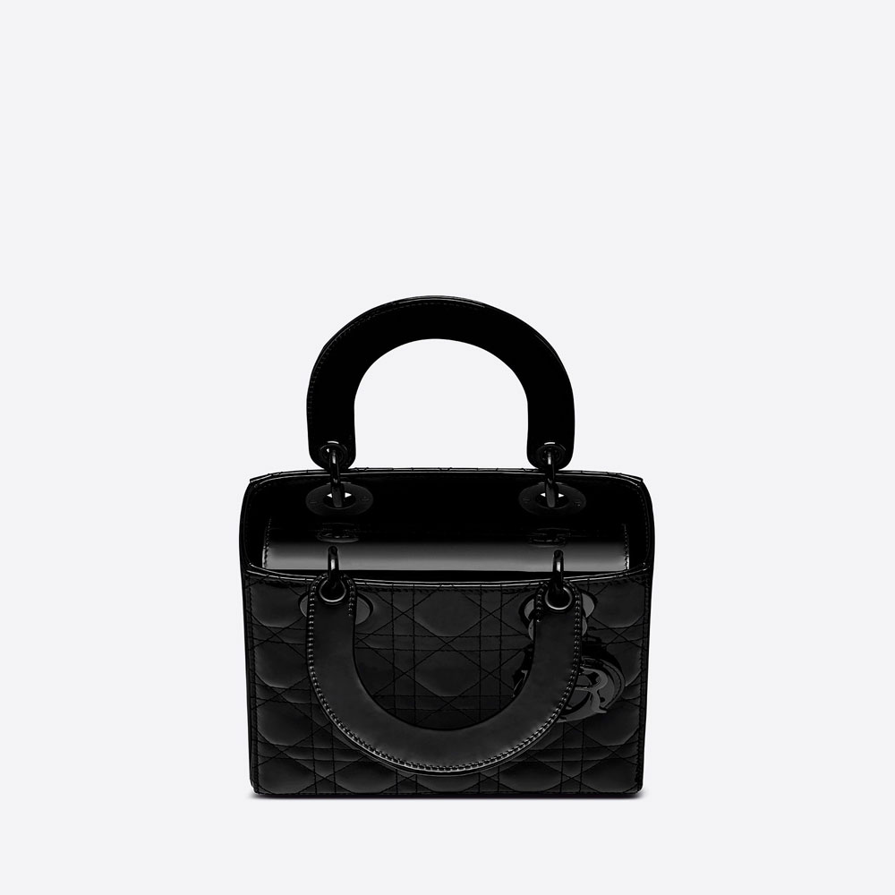 Small Lady Dior Bag Ultraglossy Patent Cannage Calf M0531NWDD M900 - Photo-3