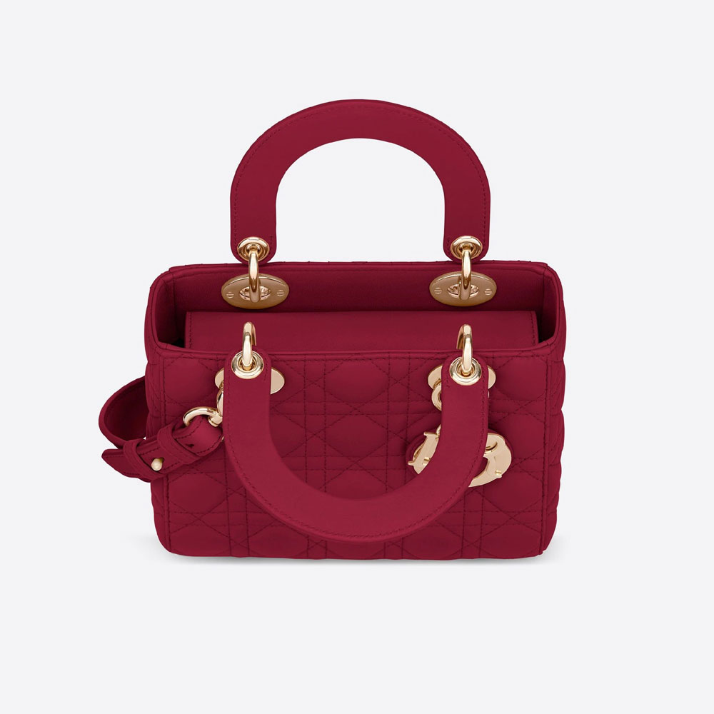 My ABCDior Lady Dior Bag Cherry Red Cannage Lambskin M0538OCAL M52R - Photo-2
