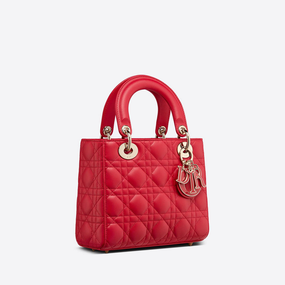 Lady Dior My ABCDior Bag Poppy Red Cannage Lambskin M0538OCEA M53R - Photo-2