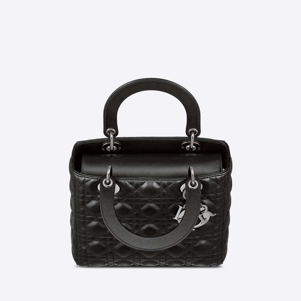 Medium Lady Dior Bag Black Cannage Lambskin M0565BNGE M900 - Photo-3