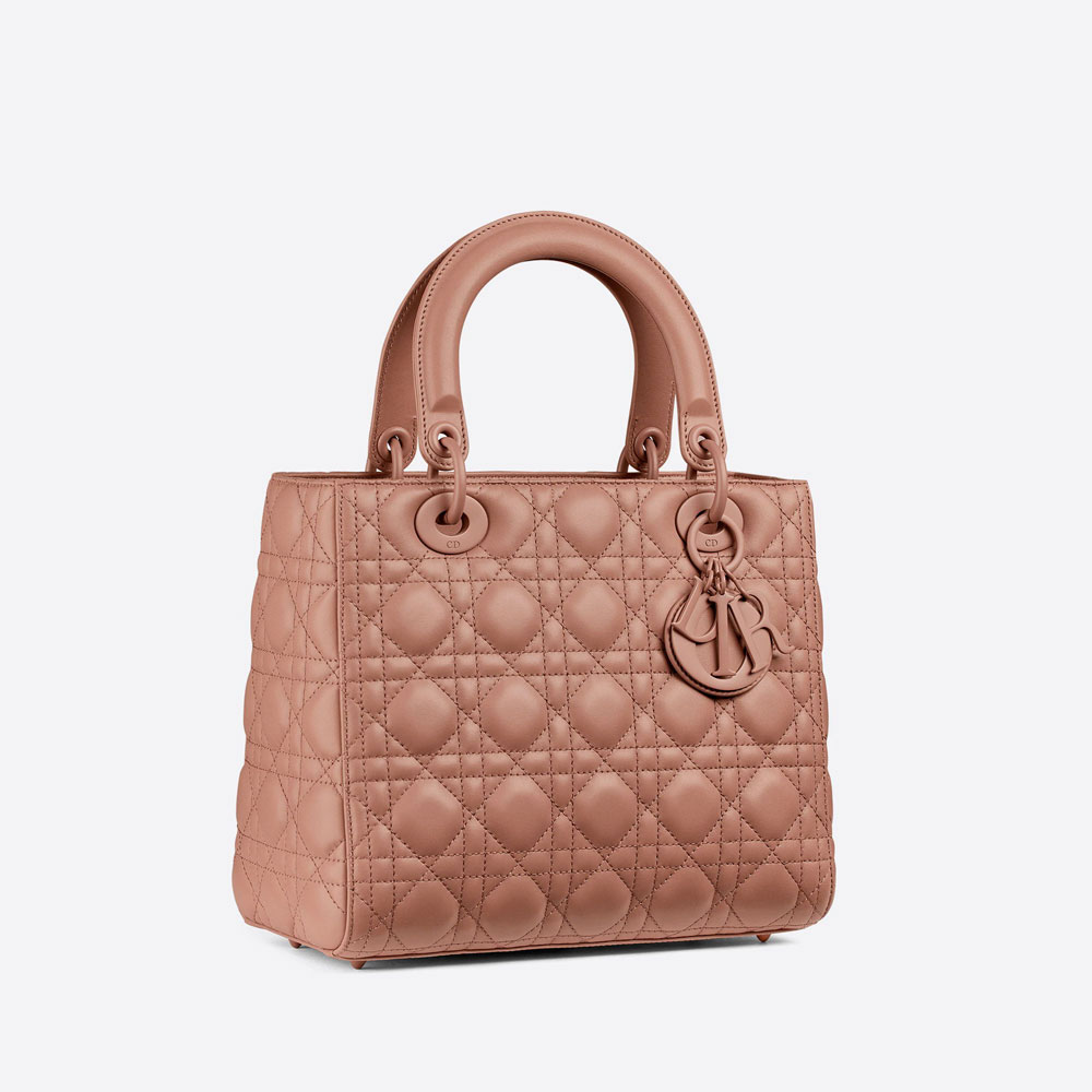 Medium Ultramatte Lady Dior Bag Cannage Calfskin M0565ILOI M50P - Photo-2