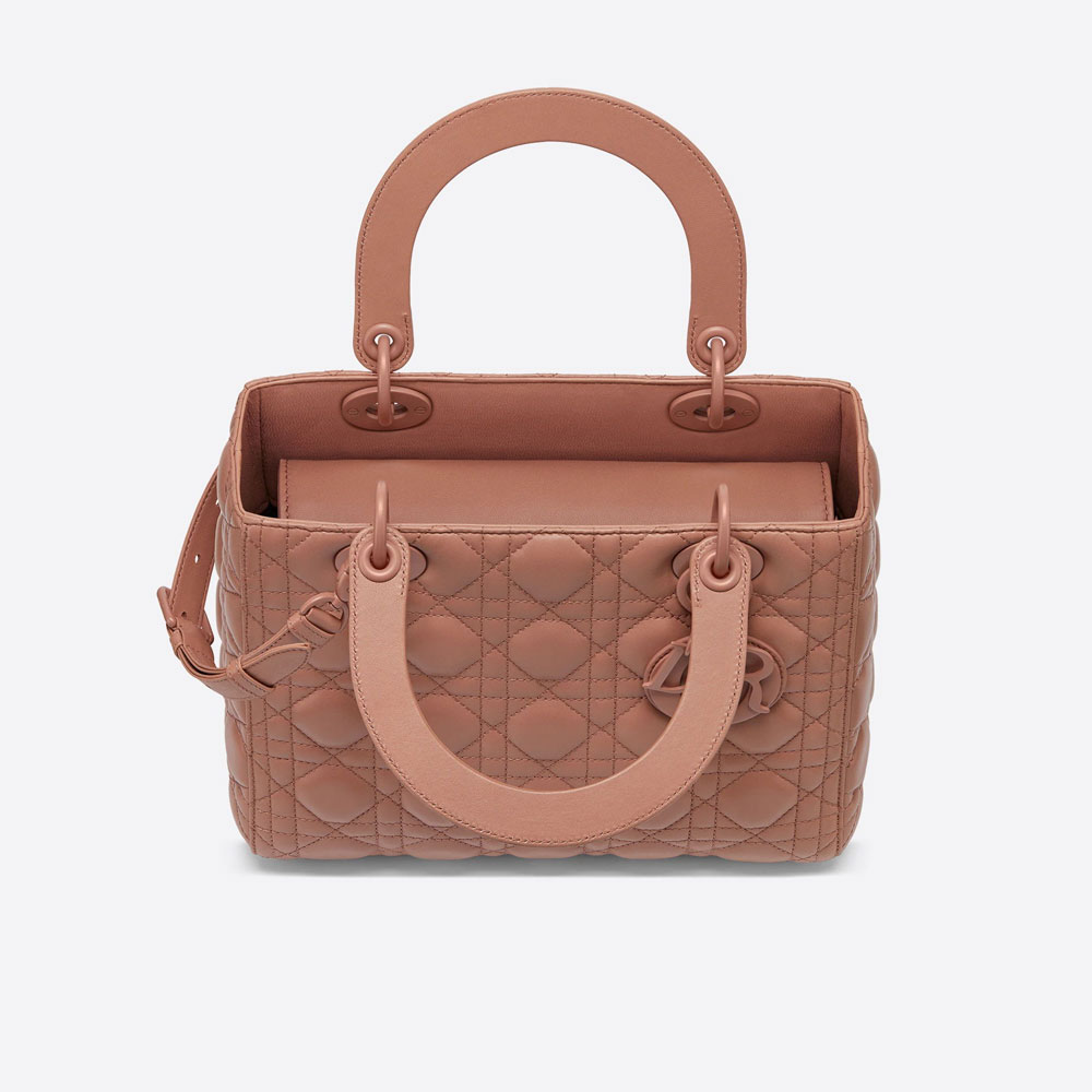 Medium Ultramatte Lady Dior Bag Cannage Calfskin M0565ILOI M50P - Photo-3