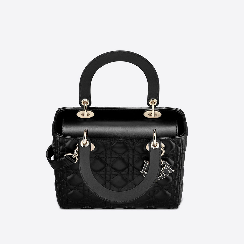 Medium Lady Dior Bag Black Cannage Lambskin M0565OCEA M900 - Photo-2